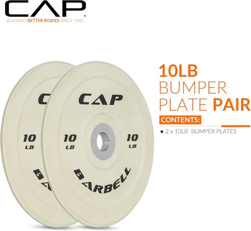 CAP Barbell Rubber Olympic Bumper Plate - Durable Weight Plates for Strength Training | Multiple Colors Available