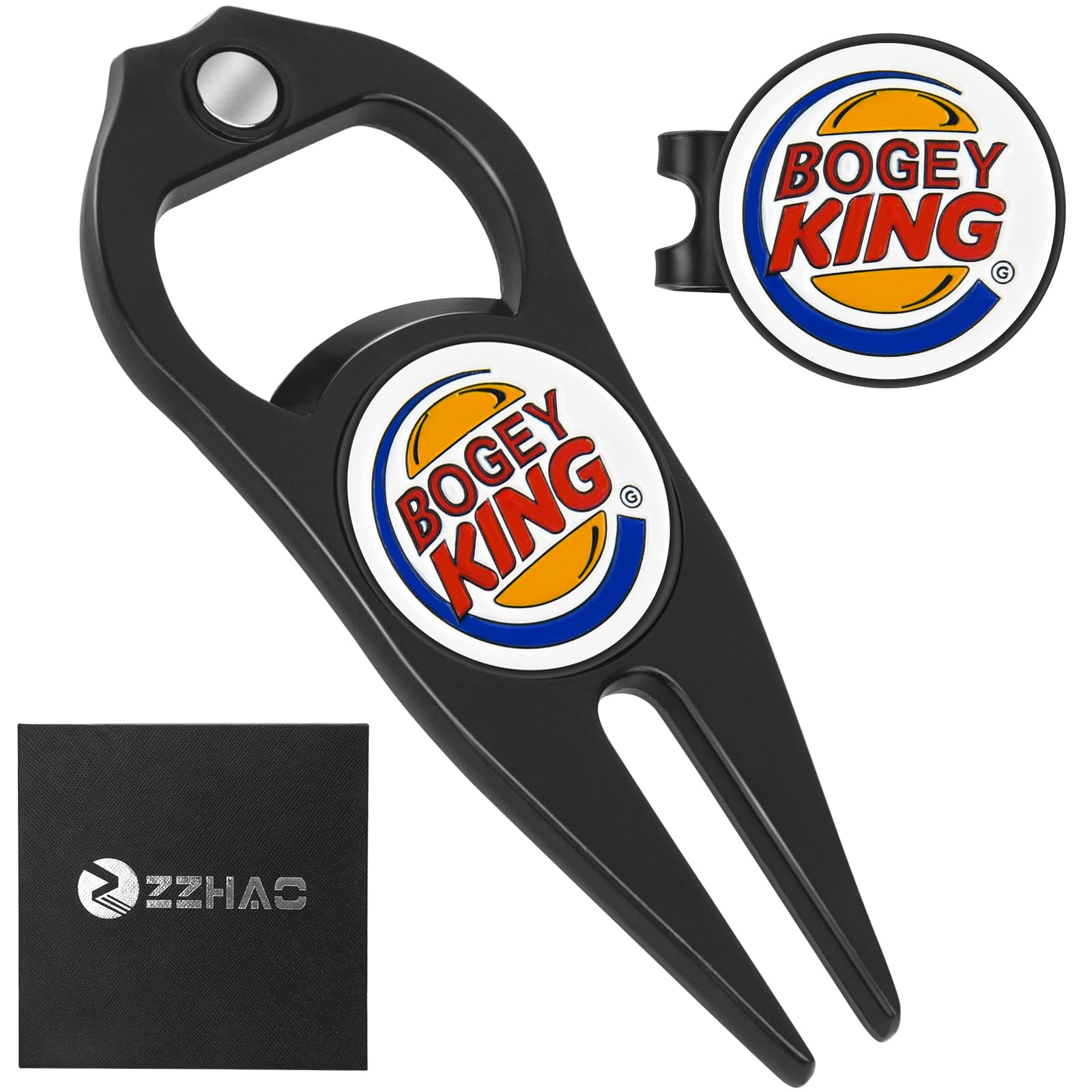 ZZHAO Golf Divot Tool and Golf Ball Marker, Divot Repair Tool，Golf Accessories for Men, Funny Gifts for Men, Tools for Men