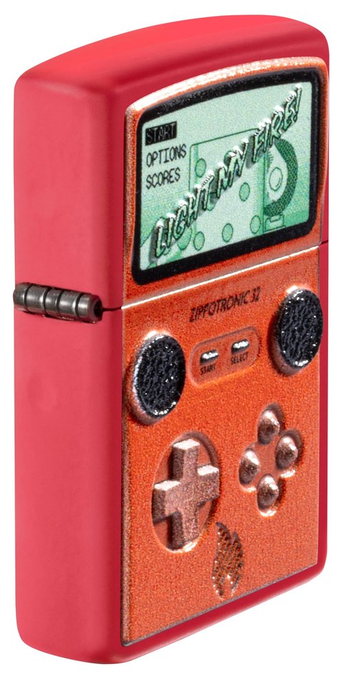 Zippo Zippotronic Design Red Matte Pocket Lighter