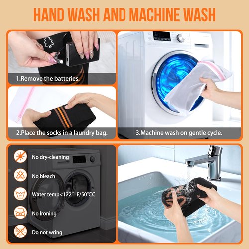 Heated Socks, Heated Socks for Men Women with APP Control, 5000mAh Rechargeable Electric Up to 10 Hours Washable Winter Warm Socks Foot Warmer for Skiing Cycling Camping