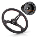 10L0L Golf Cart Steering Wheel and Adapter Fits Club Car DS Golf cart - Black