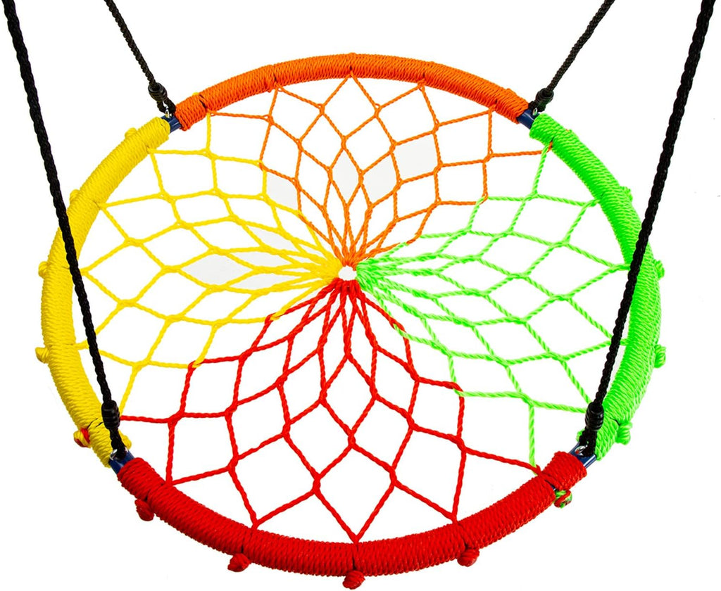 Walsport Flying Saucer Tree Swing - 330 lb Capacity | Safe, Durable Hanging Seat for Kids & Adults - Multicolor