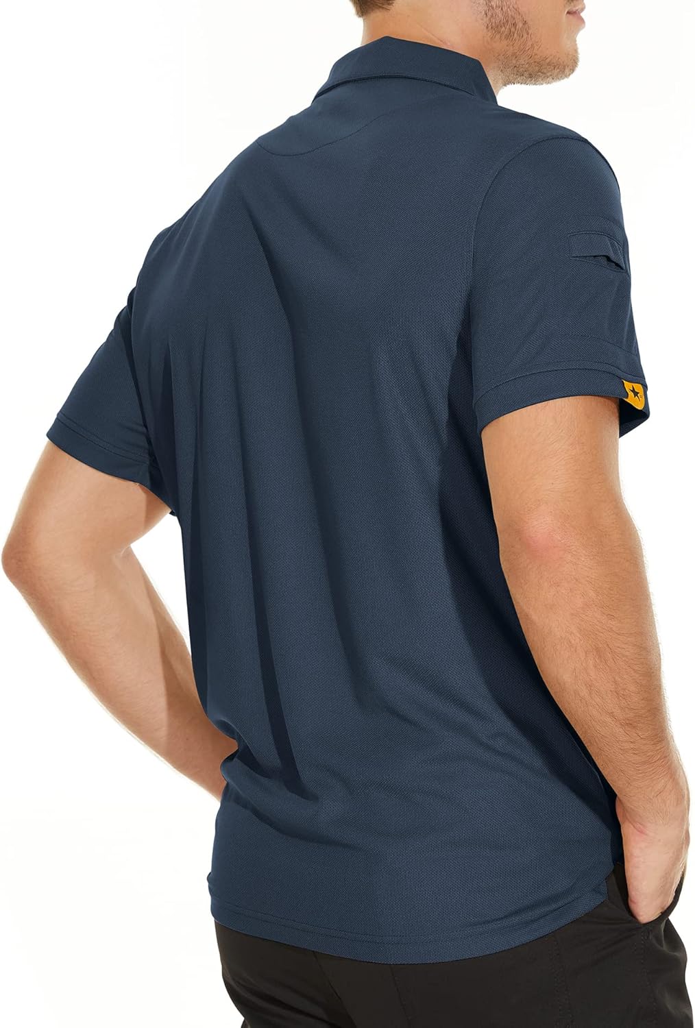 V VALANCH Men's Moisture-Wicking Golf Polo Shirt - Short Sleeve Athletic Collared Tee