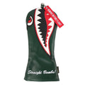 New Flying Tiger Warshark Golf Driver Headcover for Taylormade M3 M4 M5 M6 SIM Golf Club Available for Driver Size Wood Size Rescue Size (Green Driver Cover)