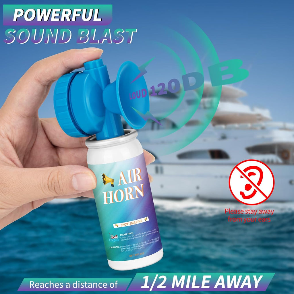 Skiennix 1.4oz Air Horn | Loud Marine Safety Horn for Sporting Events & Camping - Compact Handheld Design