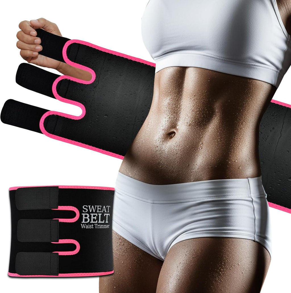 Skiennix Sweat Waist Trainer - Adjustable Waist Trimmer Belt for Effective Workout | Unisex Fitness Wrap