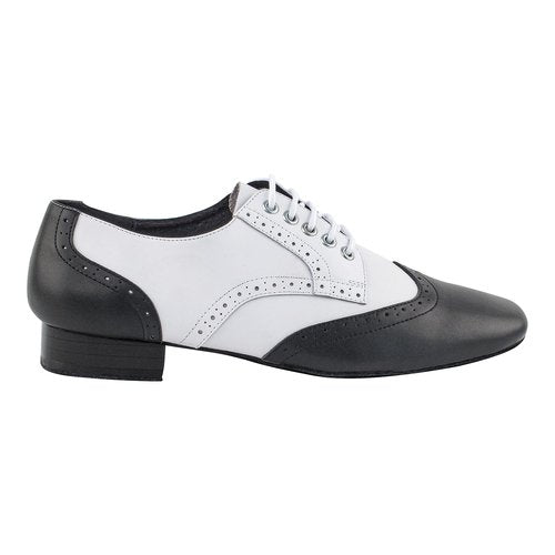 Very Fine Mens Zephyr Latin Ballroom Salsa Tango Waltz Smooth Swing Two Tone Dance Shoe, Black and White, 10.5 US