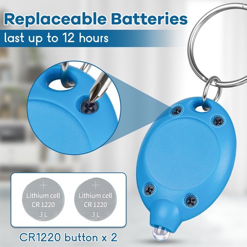 28 Pcs LED Keychain Flashlight Mini Keychain Light Ultra Bright Tiny Flashlight Small Portable Light Battery Powered with Key Ring for Outdoor Activities And Emergency Lightning, 7 Colors of Shells