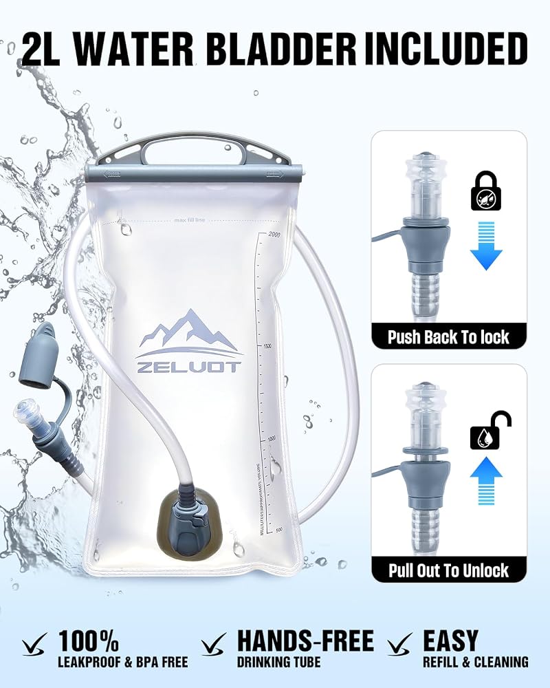 White 3L Hydration Bladder Kit 6-in-1 with Cleaning Brushes & Tubes