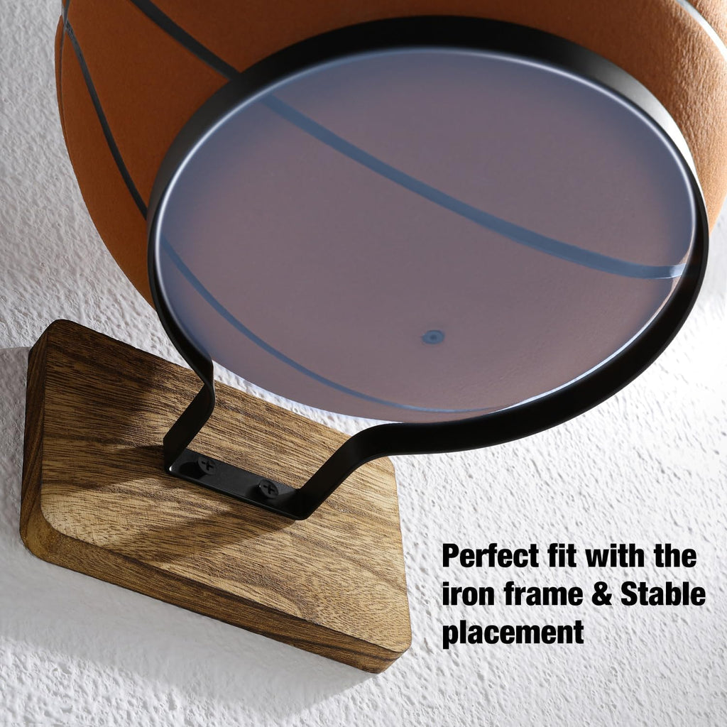 Wall Mount Basketball Holder - Autograph Ball Display Rack for Basketball, Football & Soccer | Sports Organizer