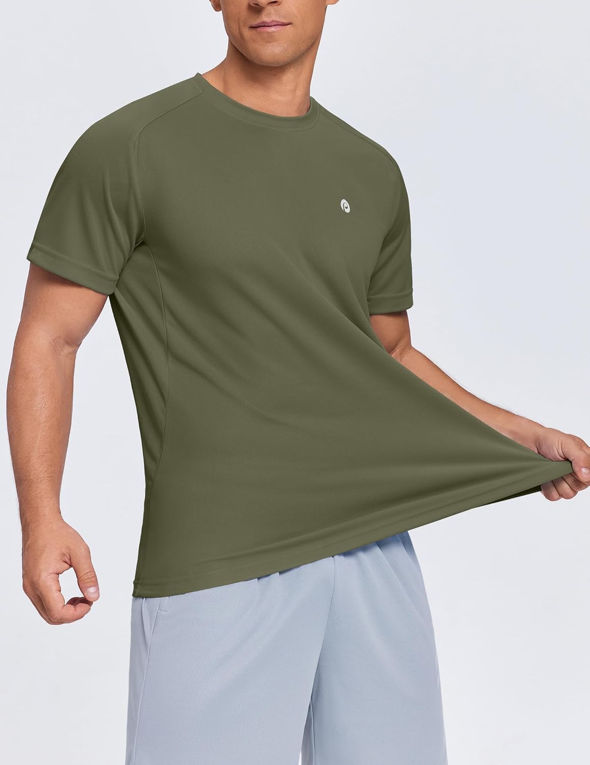 PINSPARK Men's Quick Dry Athletic T-Shirts - Moisture-Wicking Short Sleeve Gym Tee