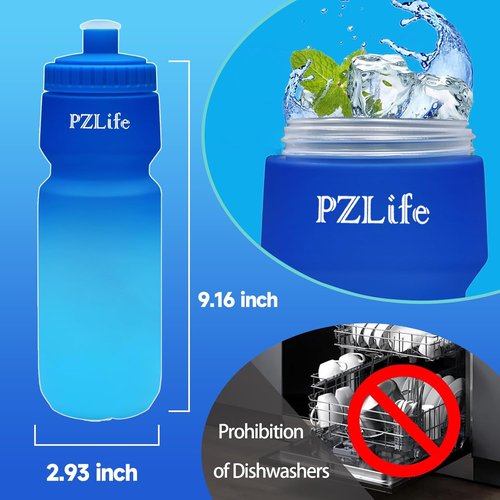 Bike Water Bottle - 24oz BPA-Free Cycling Squeeze Bottle with Leak-Proof Lid | Ideal for Outdoor Sports