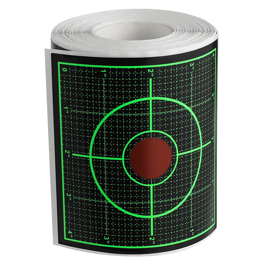 GearOZ Green Sight in Splatter Target Stickers 4" Reactive Paper Targets with Precision Location, 200PCS Adhesive Shooting Target, Dark Grid Bottom Line Calibration for BB Gun/Pellet Gun/Airsoft