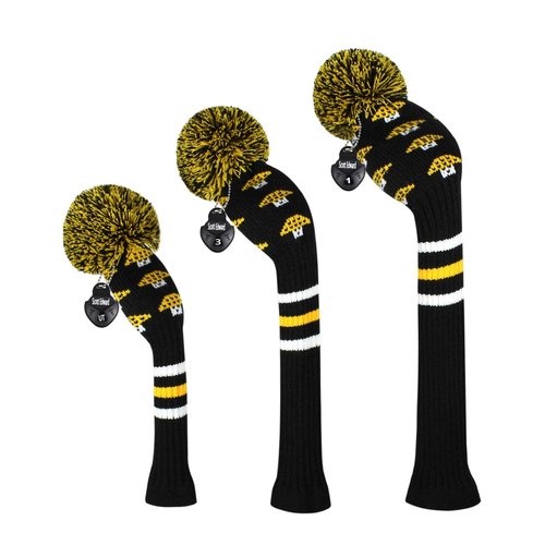 Scott Edward Golf Headcovers for Woods Set of 3 Fits Well Driver(460cc) Fairway Wood and Hybrid(UT) The Perfect Change for Golf Bag (Mushroom)