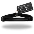 Carriberry Running Belt - Running Fanny Pack for Training, Jogging, and Walking, Slim, Waterproof, Expandable, Waist Bag, Money Keys Cards Phone Holder with Reflective Zipper (Black)