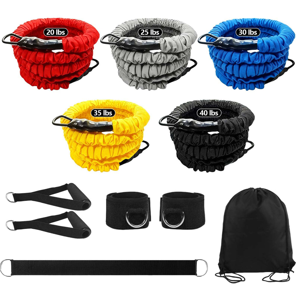 Tuyzhrymlic Resistance Bands Set for Working Out, 150lb Exercise Band with Handles Ankle Strap for Physical Fitness Training Stretching Man and Women