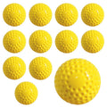 12-Inch Foam Softballs for Pitching Machines - 12 Pcs Yellow Practice Balls