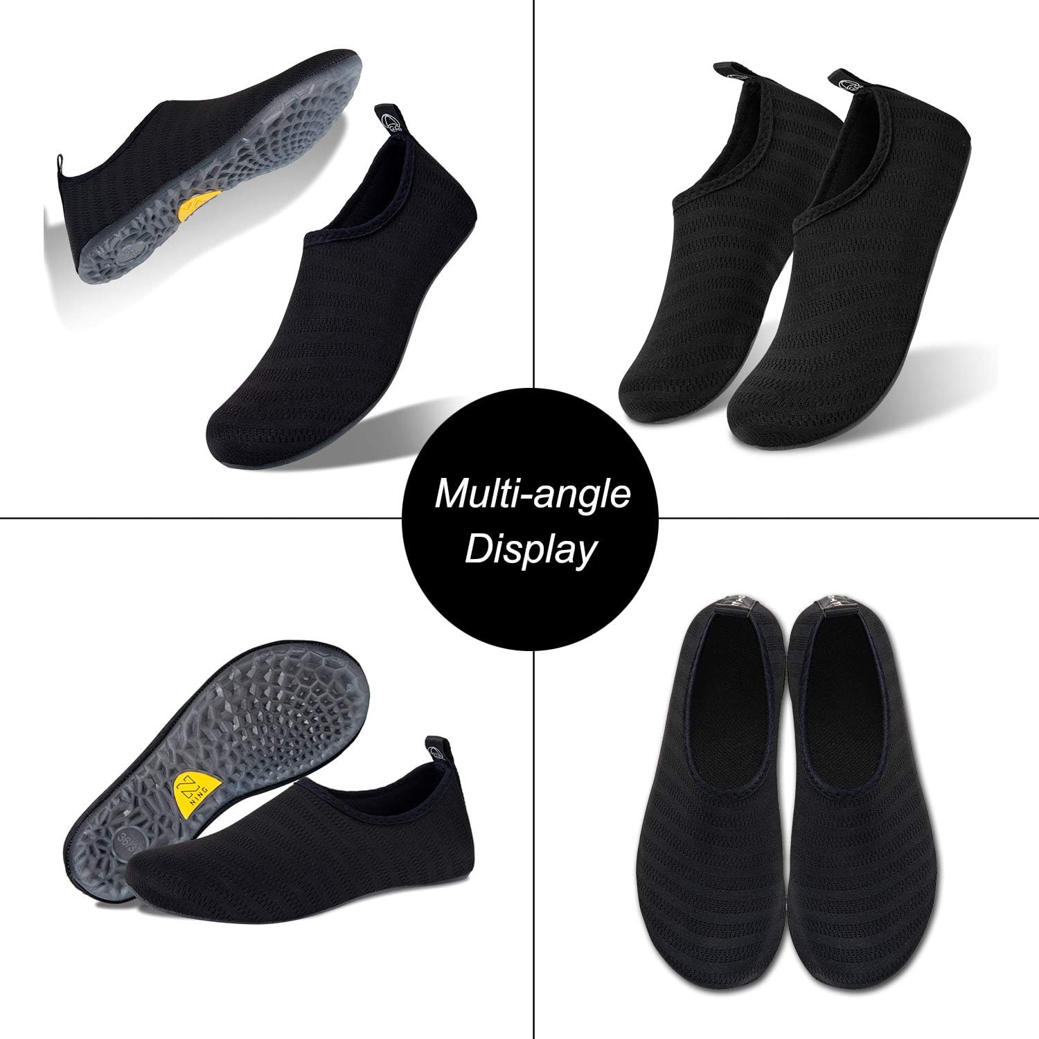 WateLves Water Shoes - Quick-Dry Aqua Socks for Beach, Swim & Surf | Unisex Translucent Soles