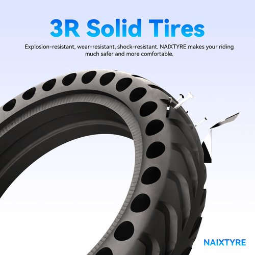 NAIXTYRE 8.5x2 '' inchs Solid Tires for Electric Scooters,This Solid Tire is compatible with Xiaomi m365/Mijia Mi m365 Pro/GTRAX GXL V2/GTRAX XR and All 8 1/2 x2/50/75-6.1 Scooters Tire,（2PCS）