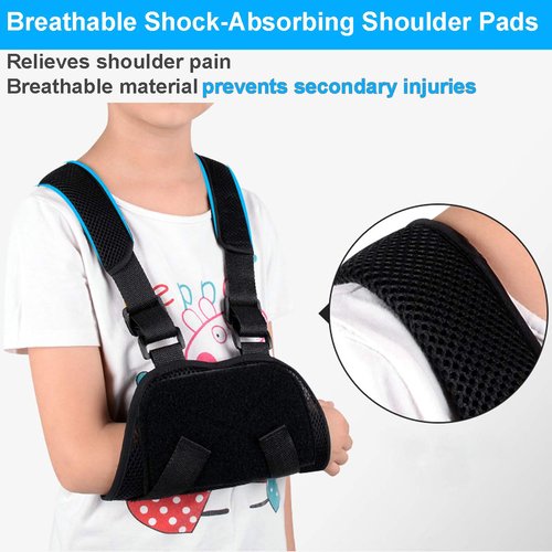 DouHeal Kids Arm Sling, Medical, Breathable, Soft & Comfort, Adjustable, Children Pediatric Rotator Cuff, Elbow Support for Broken, Fractured Arm & Shoulder Injury, Immobilizer Band