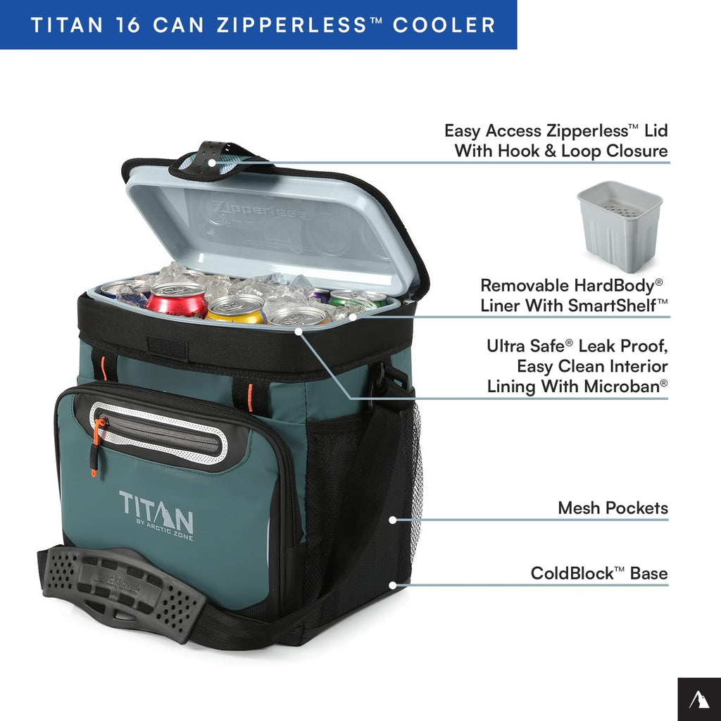 Titan by Arctic Zone Deep Freeze Cooler - Zipperless Hardbody Design with Superior Insulation | Durable & Versatile