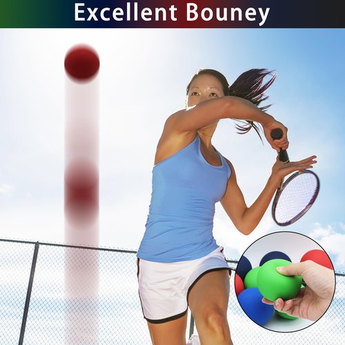 3 Pack Racquetball Multi Colored Racquetballs High Bounce Rubber Racquetballs (Blue)