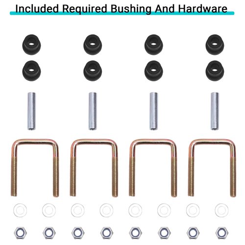 10L0L EZGO TXT Heavy Duty Rear Leaf Spring - Golf Cart 4-Leaf Leaf Spring with Bushings & Sleeves 1012303 74207-G02 72618-G01