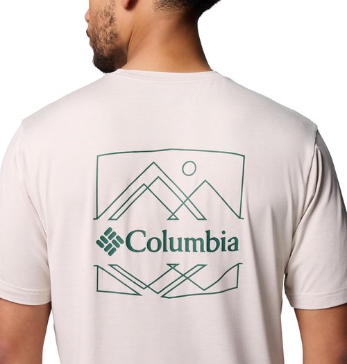 Columbia Men's Kwick Hike Back Graphic Tee - Dark Stone Heather | X-Large Comfort & Style