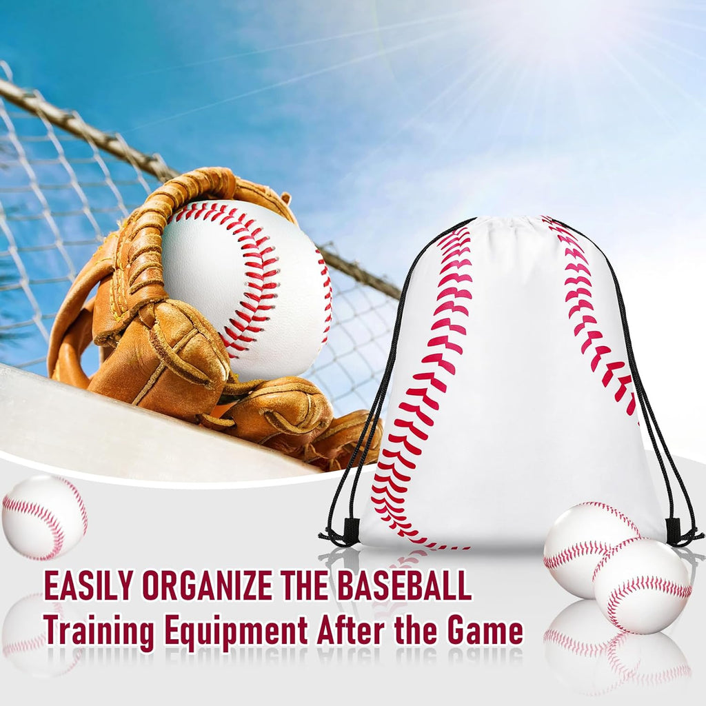 Skiennix 14 Pcs Baseball Drawstring Bags - Perfect Party Favors for Sports Teams & Birthdays
