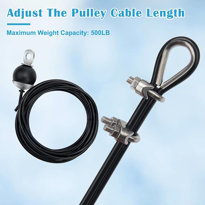 17Pcs Cable Attachments for Gym – 5mm Rope Pulley Replacement Kit with Gravity Balls & Terminals