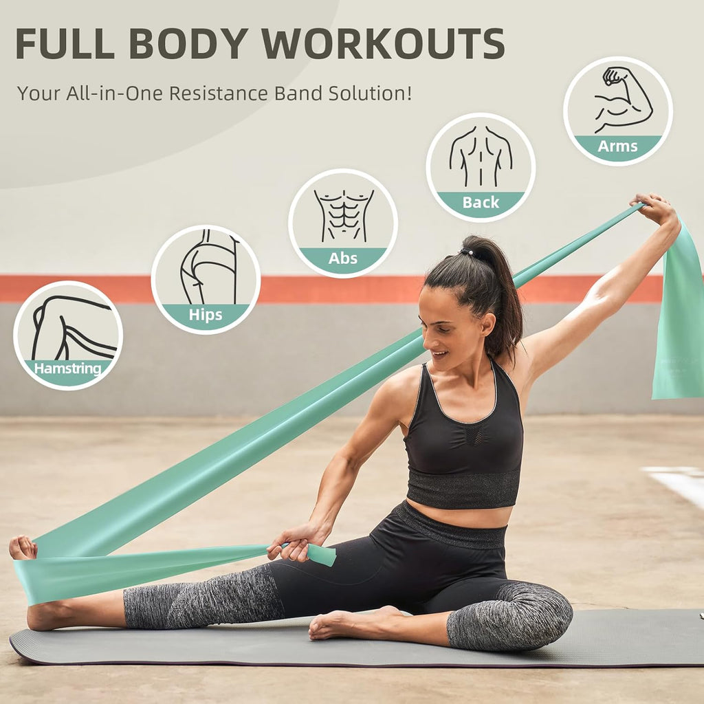 Skiennix Stretch Bands - 5 Levels of Resistance for Exercise, Physical Therapy & Yoga Starter Set