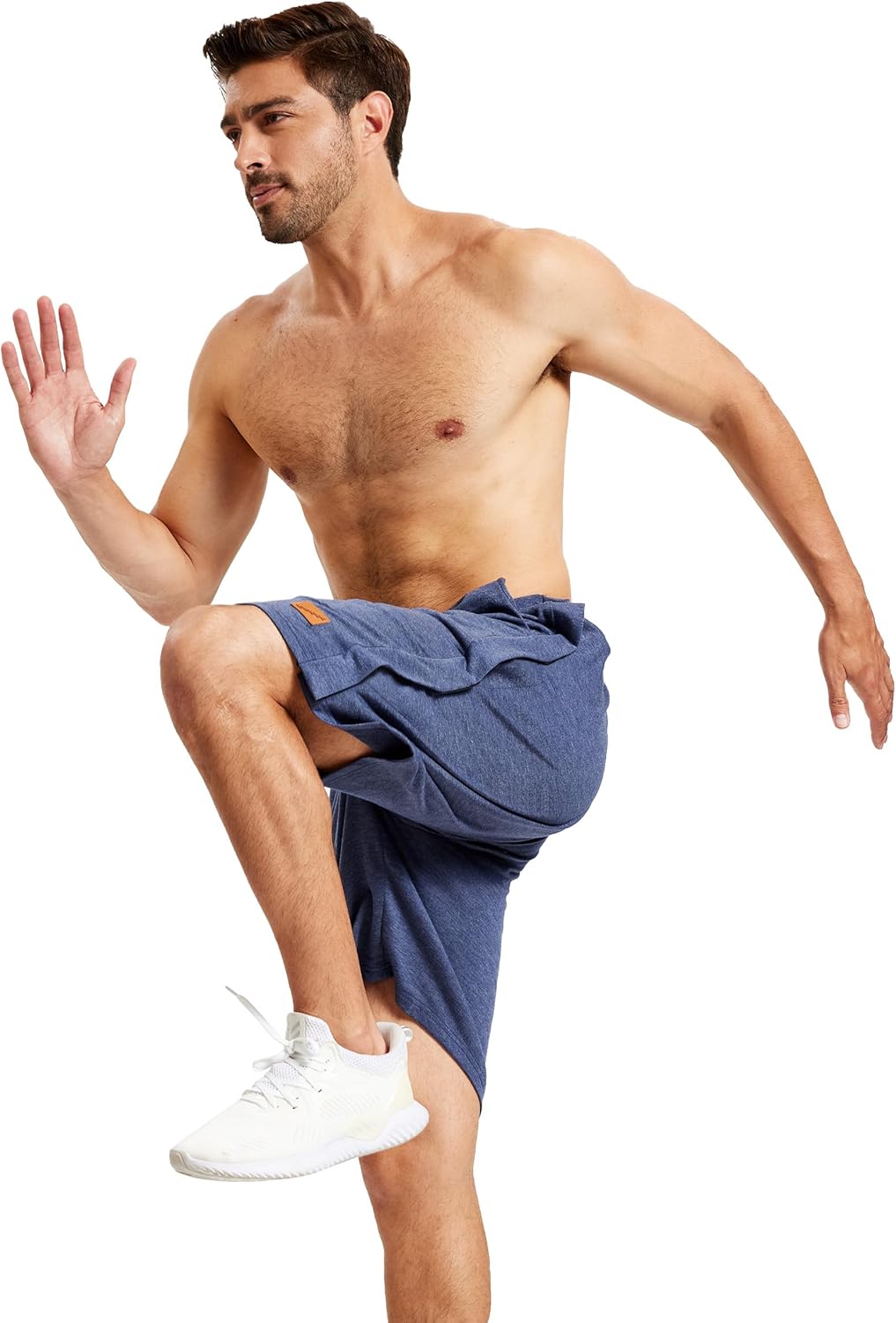 Skiennix Men's Tear Away Shorts - Adaptive 8" Cotton Snap Pants with Deep Pockets for Recovery