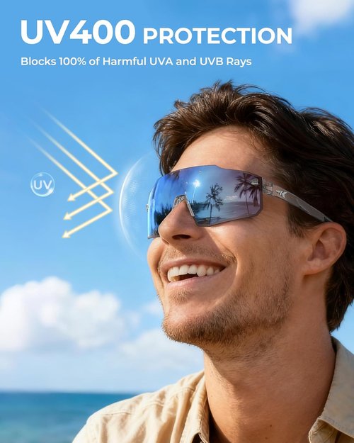 KastKing Etowah Polarized Fishing Sunglasses - PuriVex Lens Coating, Rimless Design for Men & Women