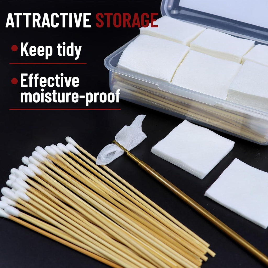 Skiennix Gun Cleaning Supplies - 500 PCS Kit with 1000 PCS Gun Patches for Effective Maintenance