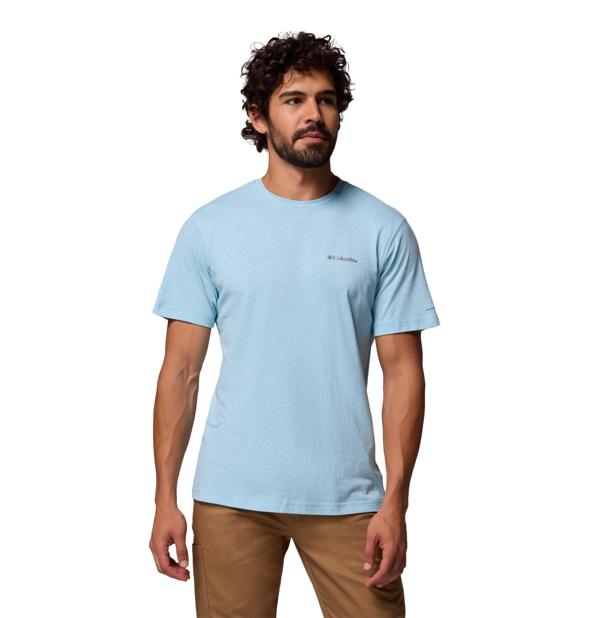 Columbia Mens Thistletown Hills Short Sleeve T-Shirt, Vintage Blue Heather, Large