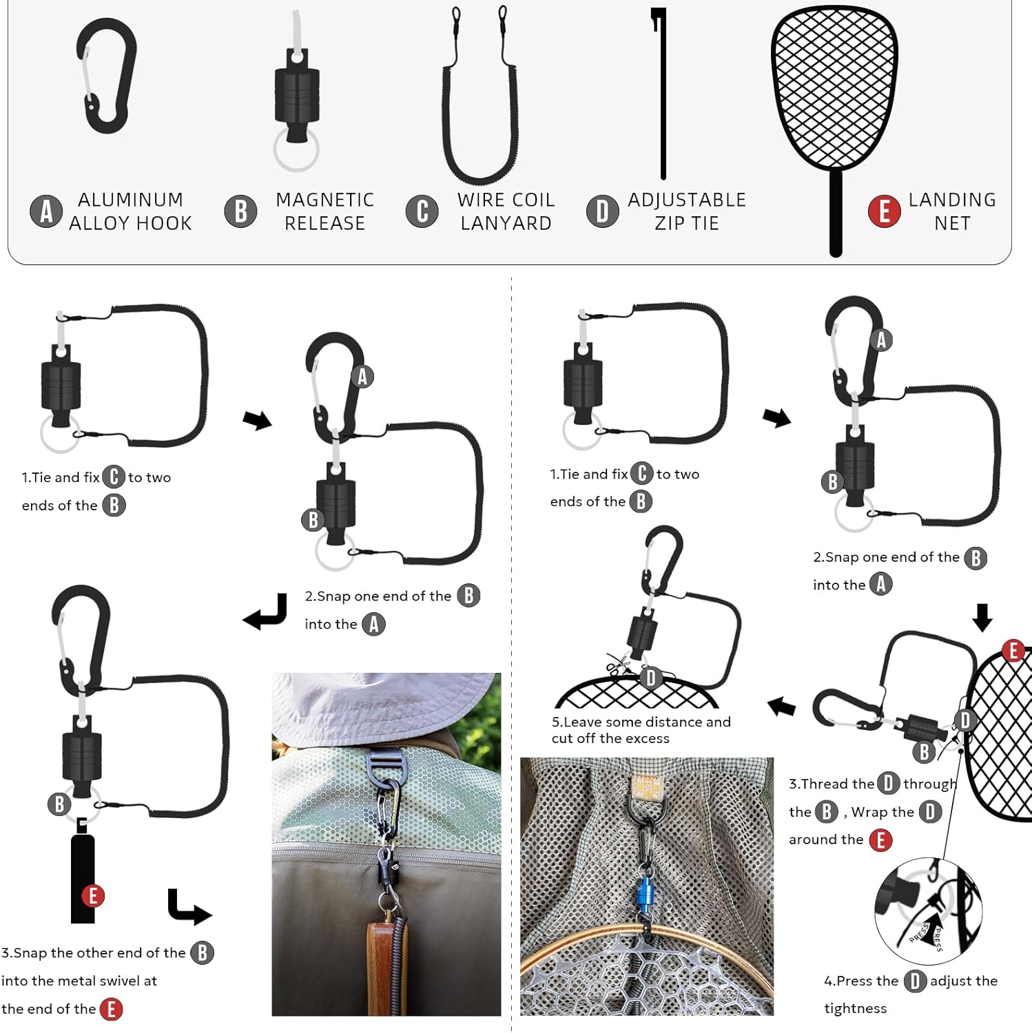SF Fly Fishing Landing Net - Soft Rubber Mesh Design for Easy Catch & Release | Trout Fishing Gear