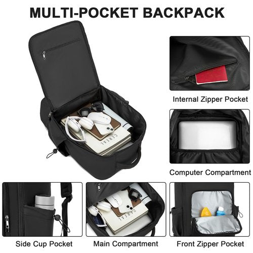 seyfocnia Gym Backpack for Men, Lightweight Sports Back pack With Shoe Compartment, Waterproof Gym Bag Workout Trainning Rucksack Casual Travel Daypack 21inch-Black
