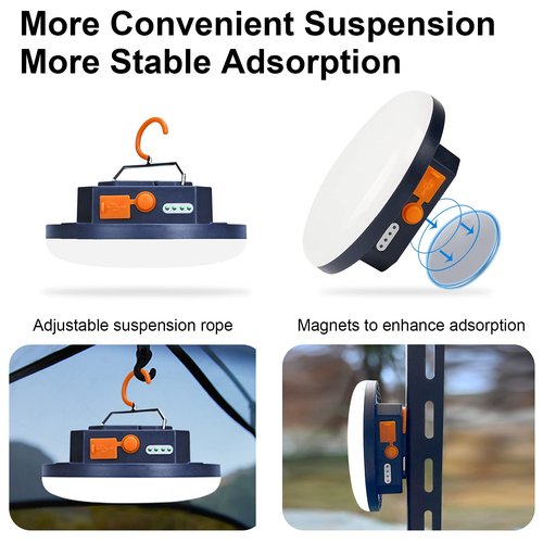10000mAh Rechargeable 3000LM Tent Light Camping Light, 6500K 24Hours Long Play Time , Outdoor Night Market Light Night Fishing Lantern Emergency Lights for Hurricane Tsunami disasters (Colorful)