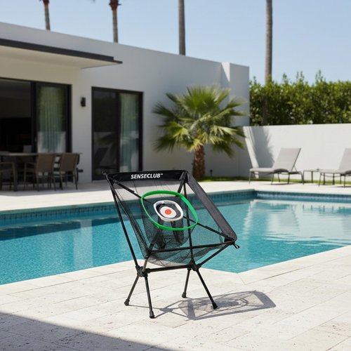 SENSECLUB Chipping Net, Indoor Chipping Net and Mat, Golf Practice Target with Tee and Balls, Outdoor Backyard Golf Game Gifts for Golfer