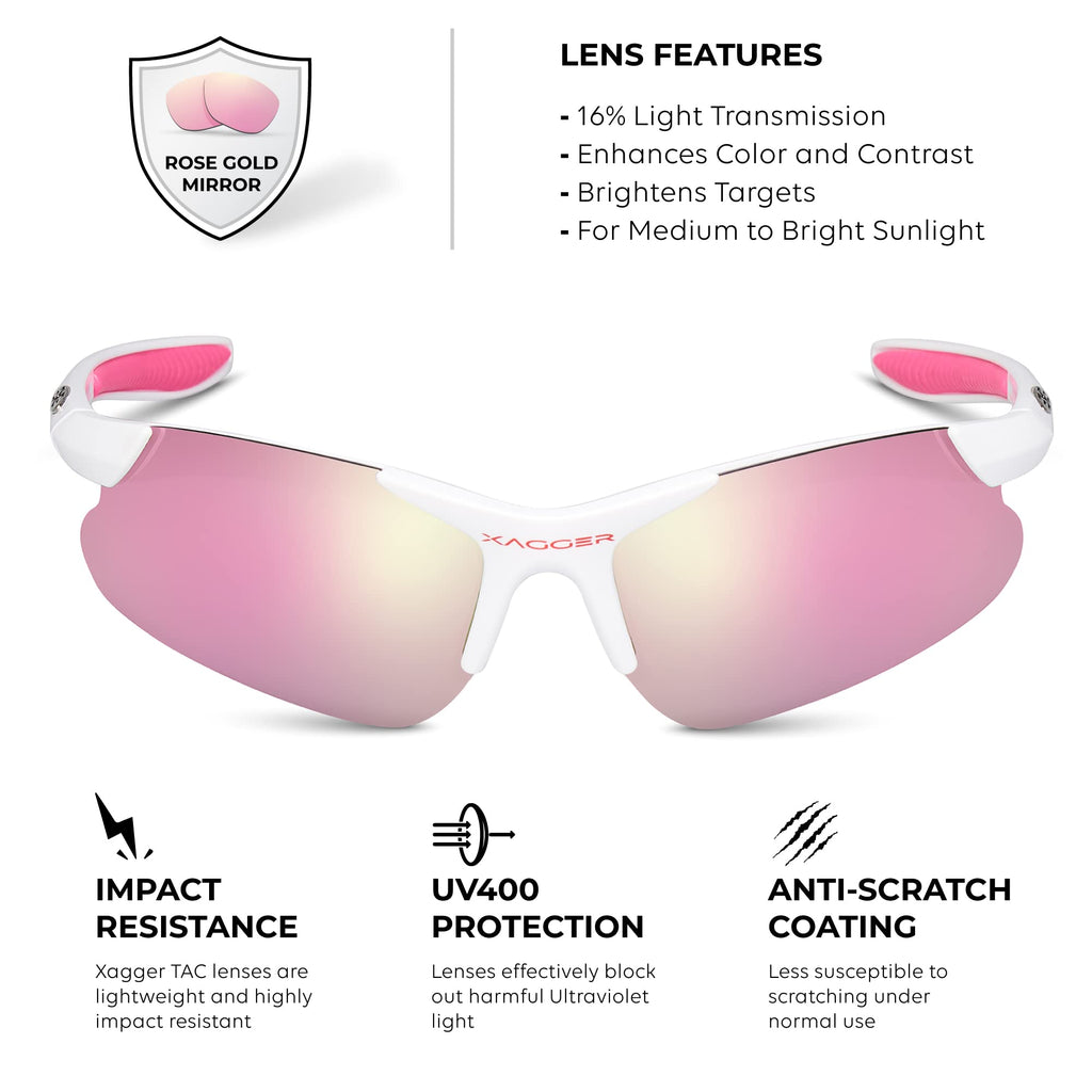 Xagger Kids Youth Polarized Sports Sunglasses for Boys Girls Baseball Softball Glasses TR90 Frame