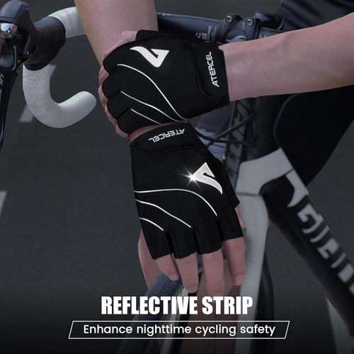 ATERCEL Cycling Gloves - Padded SBR for Road & Mountain Biking | Breathable & Elastic for Men and Women