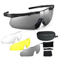 EMSECK Tactical Goggles – Airsoft & Shooting Safety Glasses with UV400 Protection & 3 Interchangeable Lenses – Impact Resistant, ANSI Z87.1 Certified – for Hunting, Outdoor Sports & Tactical Use
