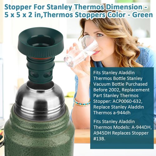 EAGLEGGO Parts Shop Replacement Thermos Stopper for Stanley Aladdin Vacuum Insulated Small Mouth Bottle ACP0060-632 Bottles Stopper #13B pre-2002 Production Replaces Parts No A-944DH A945DH