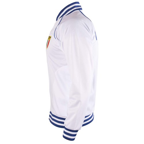 Italy/Italia Jacket Retro Football Tracksuit Zipped Jacket Men Top - XXL White