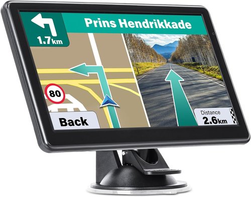 GPS Navigator for Car Truck RV, 7 Inch Touch Screen GPS for Car with 2026 Maps Free Lifetime Updates, Voice Turn-by-Turn Guidance, Speed Limit & Red Light Camera Alerts, Custom Truck Routing