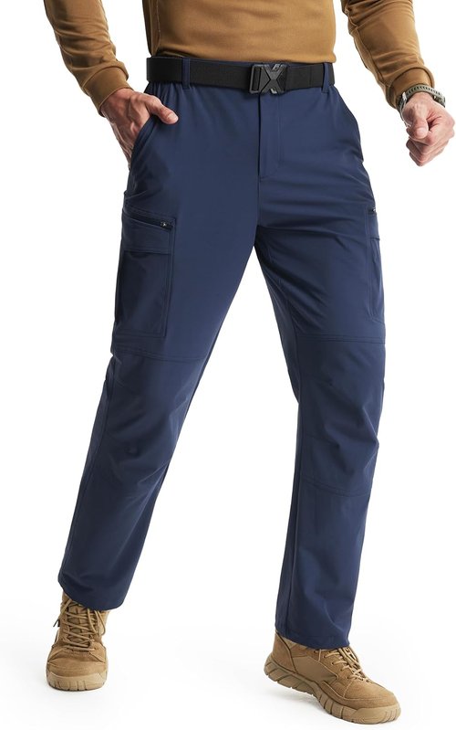 Libin Men's Hiking Pants - Lightweight Quick-Dry Cargo Pants with 8 Pockets for Outdoor Travel