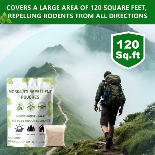 Furiseng Natural Mosquito Repellent - 60-Day DEET-Free Protection | 8 Pack for Indoor & Outdoor Use