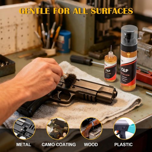 CLP Gun Oil | Premium Firearm Lubricant for Rust Prevention - 3.4oz Fine Mist & 1oz Needle Oiler