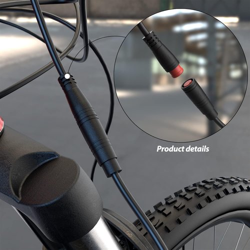 1PZ EB1-X02 Durable Waterproof 2 pin Connector 2 Wires Left & Right Electronic Brake Lever Accessories for Electric Bicycle E-Bike Scooter (1 Pair)