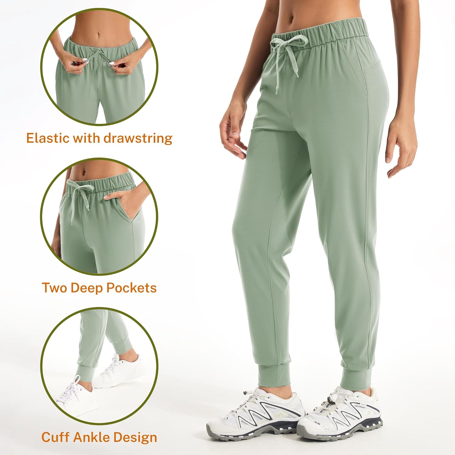 Skiennix Women's Joggers - Comfortable Tapered Sweatpants with Pockets | Ideal for Running & Workouts